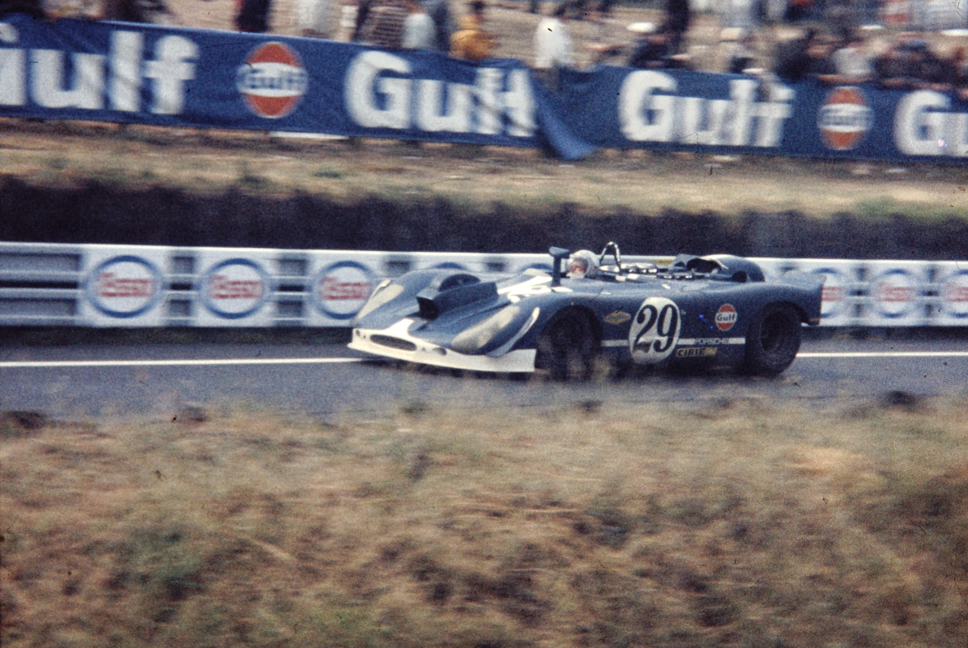 The Porsche 908/02 Solar Productions camera car entered in the 1970 24 Hours of Le Mans